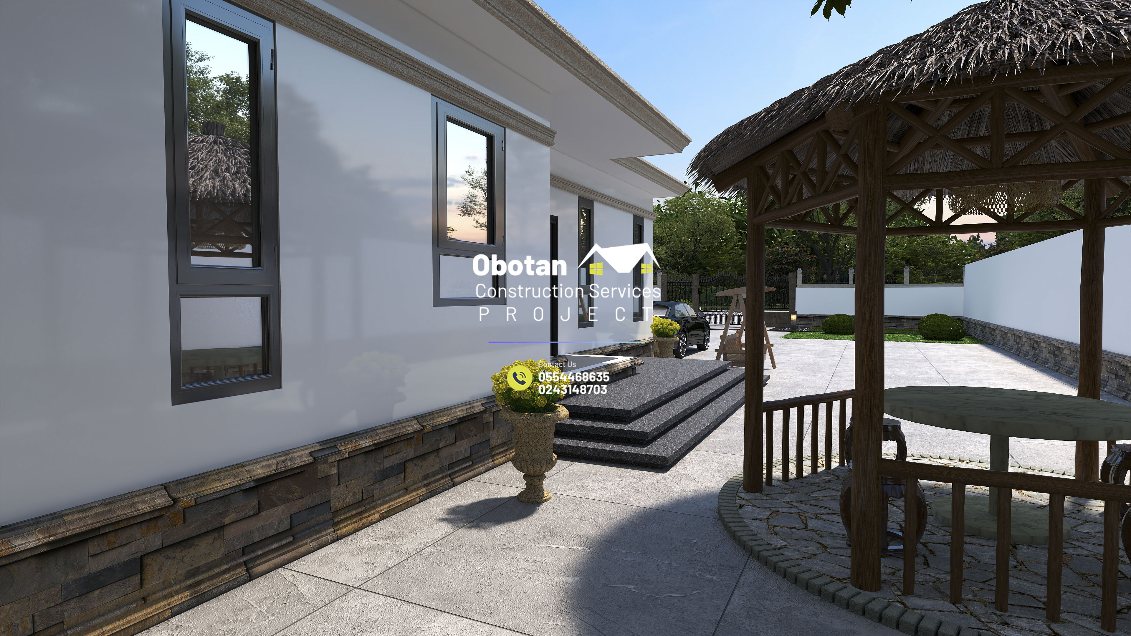 3D Modelling Of  Four (4) Bedroom Residential Building : Tafo