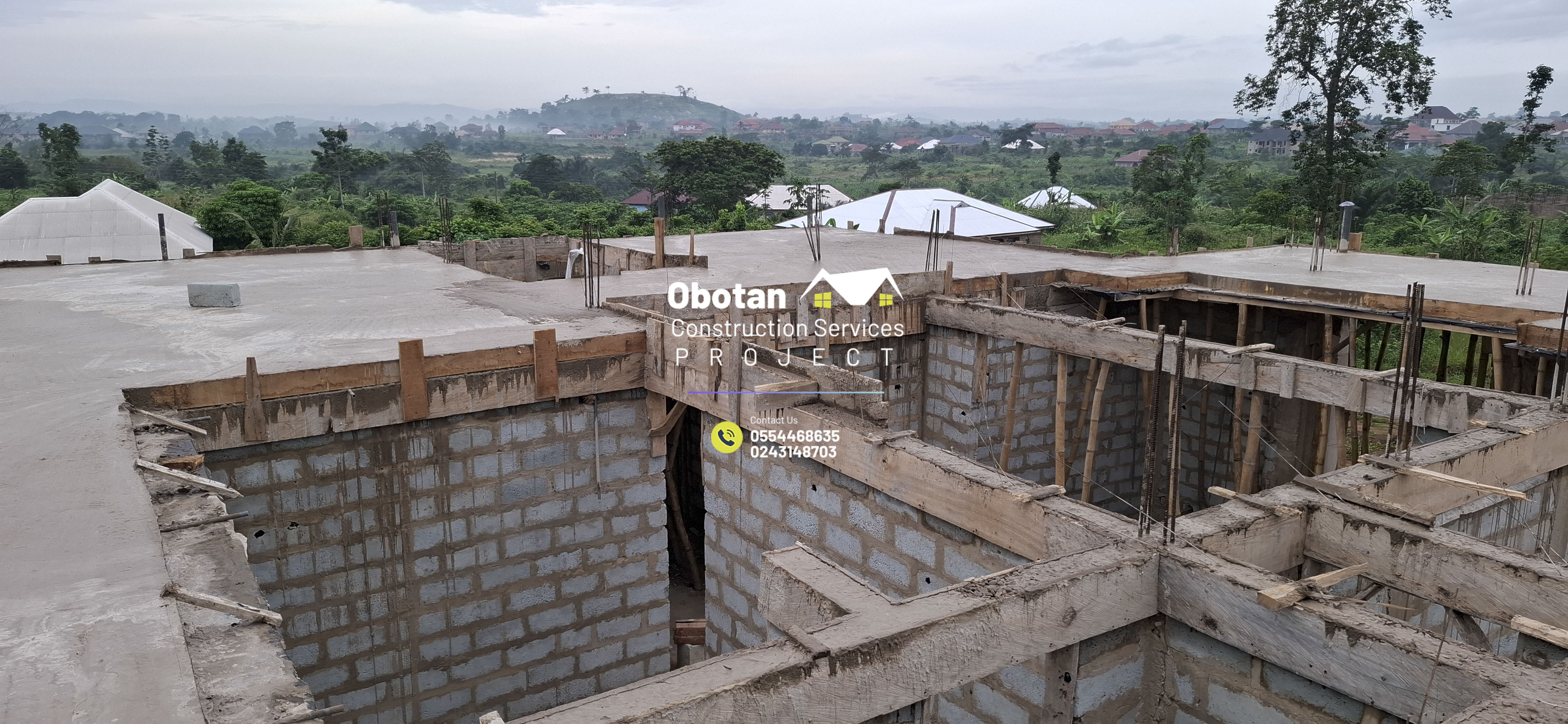 Work Progress : Five (5) bedroom Two-Storey Residential Building