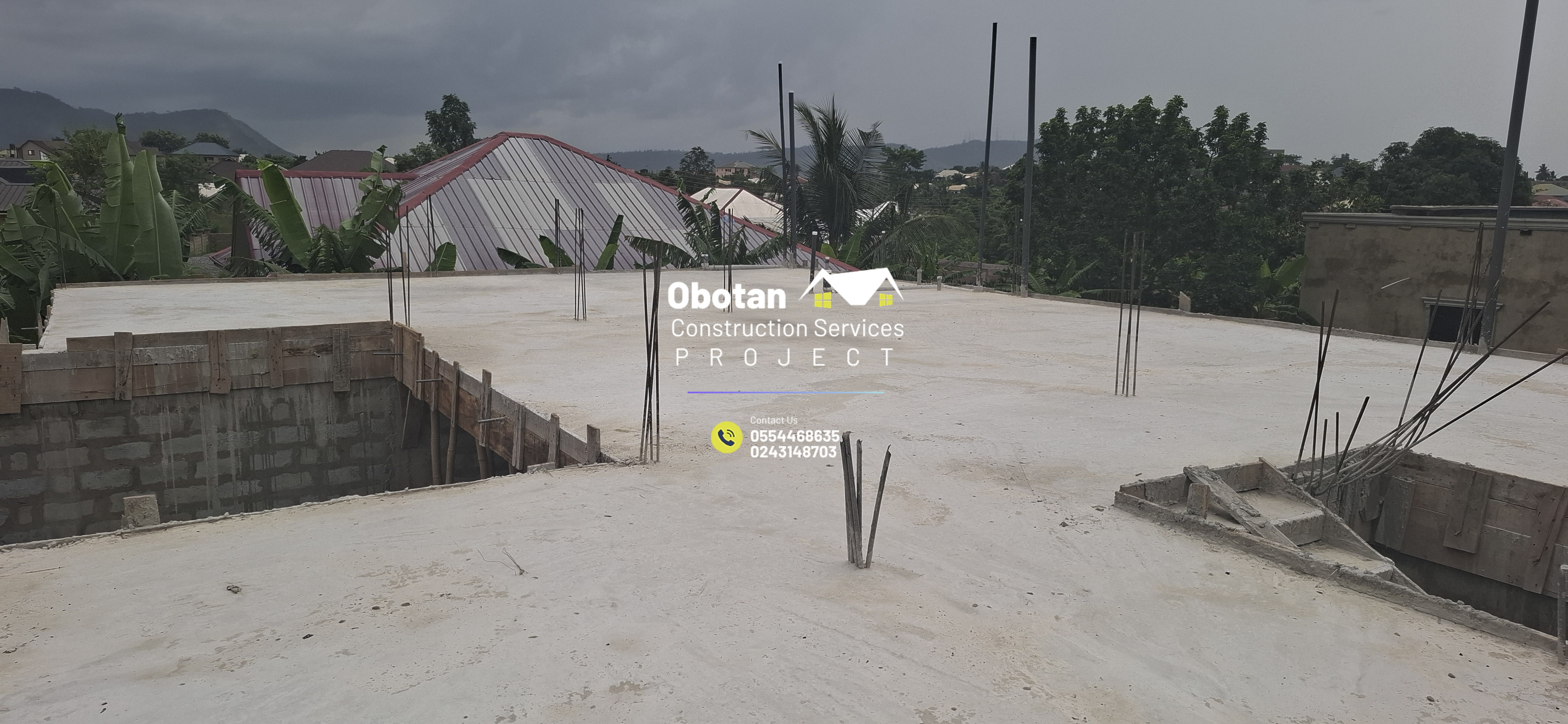 Work Progress : Five (5) bedroom Two-Storey Residential Building
