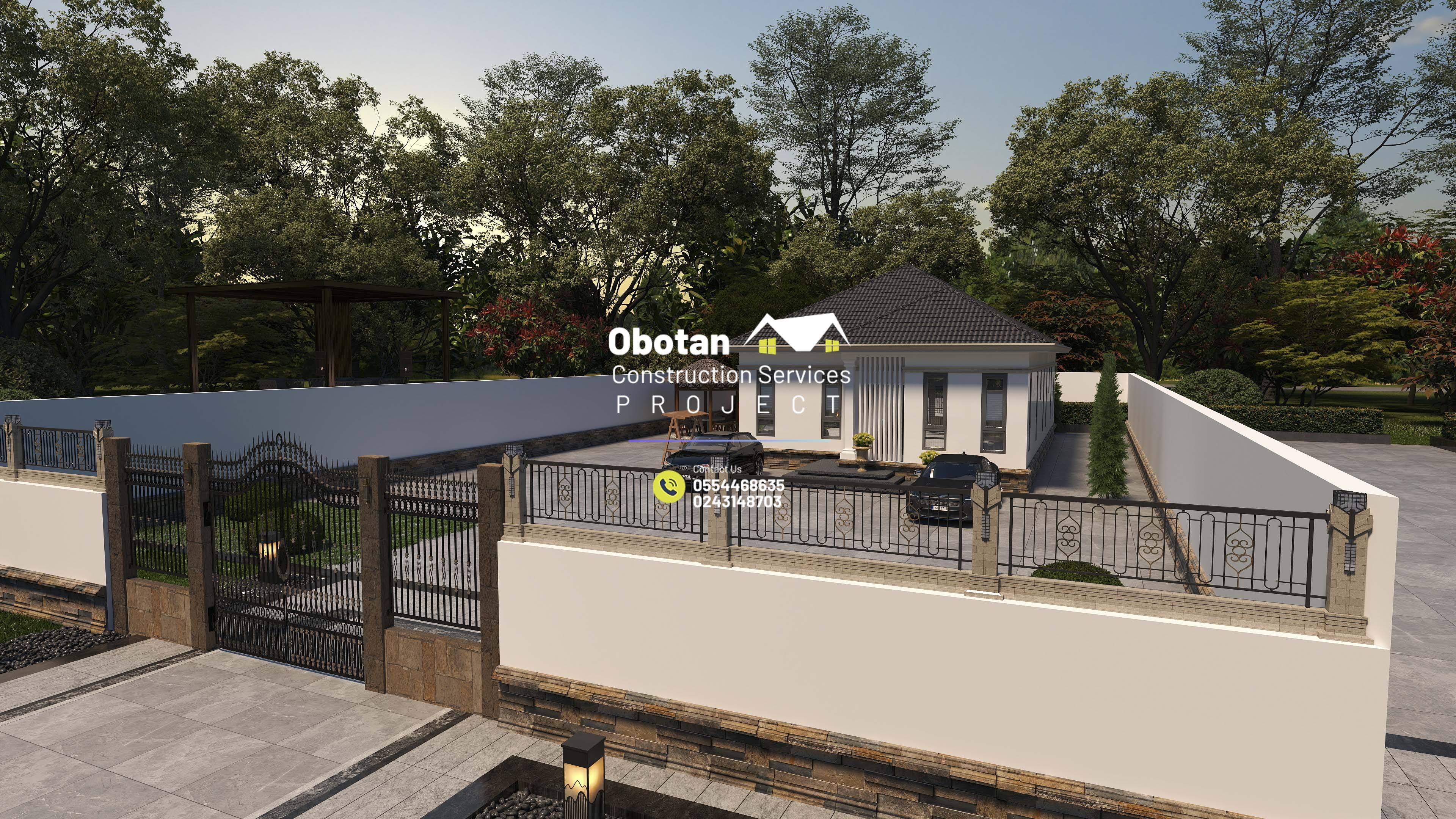 3D Modelling Of  Four (4) Bedroom Residential Building : Tafo